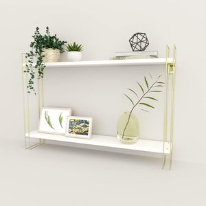 2 Tier Wall Mount Shelves for Modern Wall Decor, Display and Storag