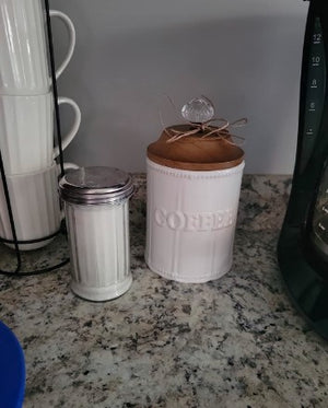 Circa Door Knob Coffee Canister, Wood