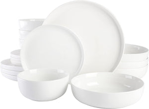 Porcelain Dinnerware Set, Service for 4 (16pcs), White