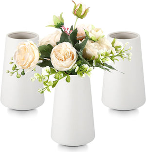 3 Pcs Ceramic Vase Simple Vase for Flowers Plants Table Shelf Home Decor