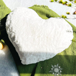 White Heart Shaped Pillows, Ultra Soft Fluffy Pillows, 10x13 Inch