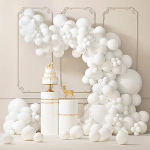 87pcs White Balloons Different Sizes 18 12 10 5 Inches for Garland Arch