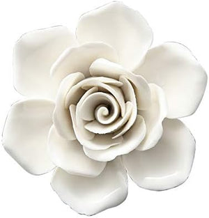 Ceramic Flower Wall Décor Artificial 3D Flower Wall Art for Living Room, 4.72 inches