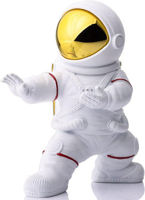 Astronaut Figurine Room Decor for Men White and Gold Kung Fu Astronaut Statues