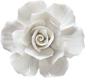 Rose Ceramic Flower Wall Decor Artificial 3D Flower Wall Art Home Decor