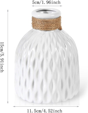 Modern Minimalism Style Ceramic Vase for Tables Shelf Home Decor, White