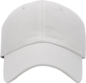 Classic Trucker Low Profile Hat Men Women Baseball Cap Dad Hat Adjustable Unconstructed Plain Cap, White Classic