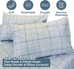 Twin Sheet Set – 3-Pcs Cotton Sheets Set - Deep Pocket Fitted Sheet, Light Nutmeg