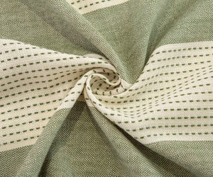 Heavy Duty Cotton Linen Tablecloth for Rectangle Table Stitching Tassel Table Cloth (55"x70", Green)