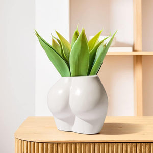Cute Body Shaped Planter Fun Resin Plant Pots Indoor with Drainage Hole for Houseplants Succulents