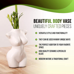Female Body Vase Women's Anatomical Form Planter for Flowers, Plants