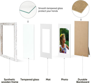 5x7 Picture Frame Set of 2, Picture Frames with Tempered Glass,