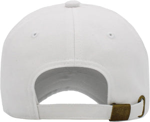 Classic Trucker Low Profile Hat Men Women Baseball Cap Dad Hat Adjustable Unconstructed Plain Cap, White Classic