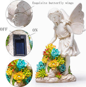 Butterfly Angel Decoration with 6 LED Lights, Perfect Balcony Lawn Garden Decor Gift