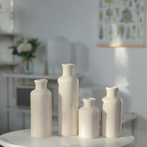 Set of 4 Rustic Farmhouse Vase, Minimalist Nordic Boho Ins Style Modern Home Decor for Wedding
