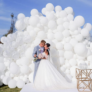 87pcs White Balloons Different Sizes 18 12 10 5 Inches for Garland Arch