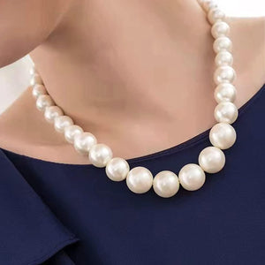 Pearl Choker Necklace for Women Faux Pearl Beads Set