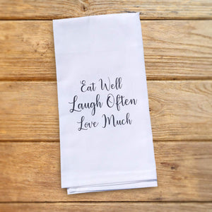 Decorative Kitchen Towels with Sayings, Perfect for Housewarming Gift Christmas Mothers Day Birthday, White