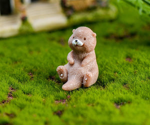 4PCS Otter Fairy Garden Supplies, Fairy Garden Miniature Figurines Accessories