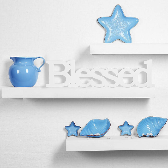 Blessed Letter Table Sign Blessed Standing Letter Table Sign Rustic Wooden Home Signs