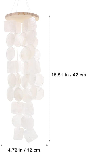 White Capiz Shell Wind Chimes Prime Sea Shells Bell Indoor Home Decor
