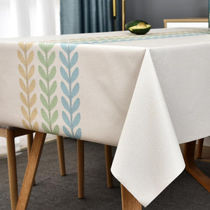 Plastic Table Cloth Rectangle Beige Vinyl Tablecloth (54"x84",Wheat-2)