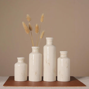 Set of 4 Rustic Farmhouse Vase, Minimalist Nordic Boho Ins Style Modern Home Decor for Wedding