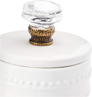 Farmhouse Inspired Vintage Doorknob Cream and Sugar Set, One Size, White