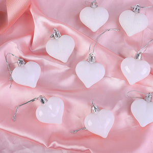 36 Pack Valentine's Heart Baubles Heart Shaped Ornaments for Valentine's Day Decoration or Home Decor, 3 Styles