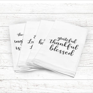 Decorative Kitchen Towels with Sayings, Perfect for Housewarming Gift Christmas Mothers Day Birthday, White