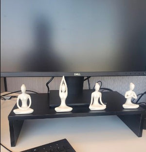 Set of 4 Meditation Ceramic Yoga Statue for Home Decoration