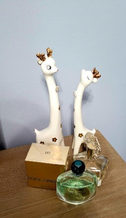 Giraffe Statue for Home Decor Small Shelf Decor Accents Gifts, Set of 2