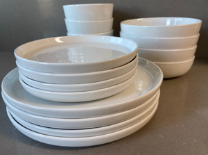 Porcelain Dinnerware Set, Service for 4 (16pcs), White