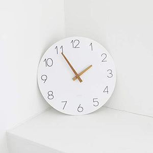 12" Wood Wall Clock Non-Ticking Sweep Movement Decorative Home Decor